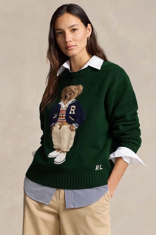 Ralph Lauren Sweater | Green Polo Bear