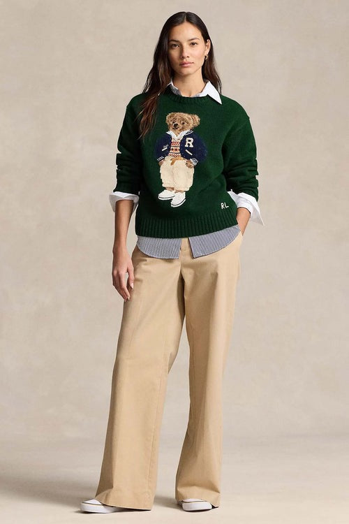 Ralph Lauren Sweater | Green Polo Bear