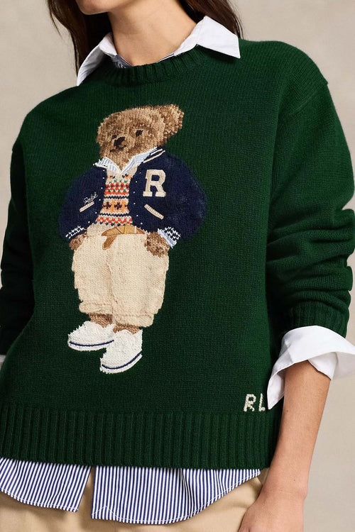 Ralph Lauren Sweater | Green Polo Bear