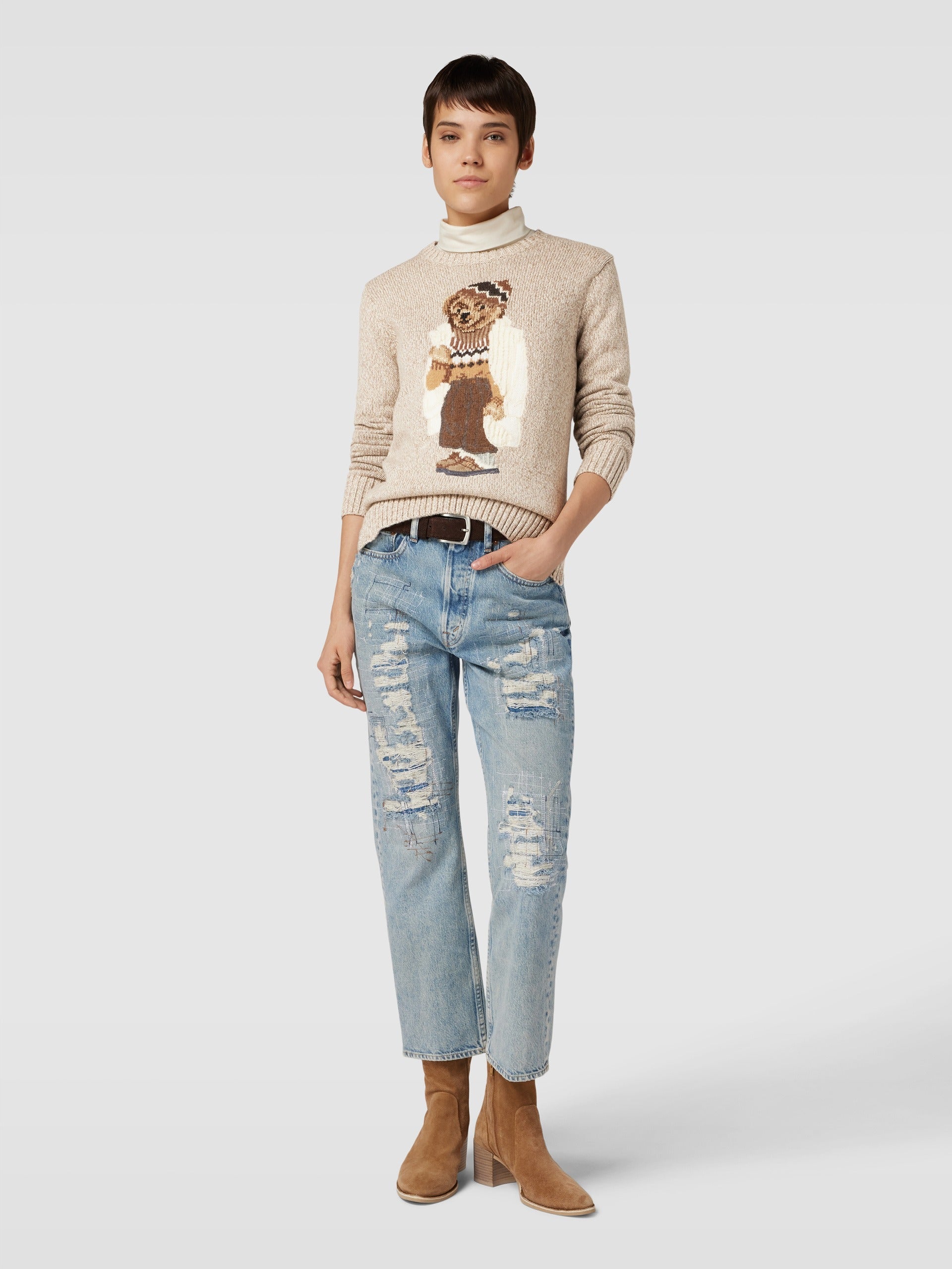 Ralph Lauren Polo Bear Sweater | White Coat