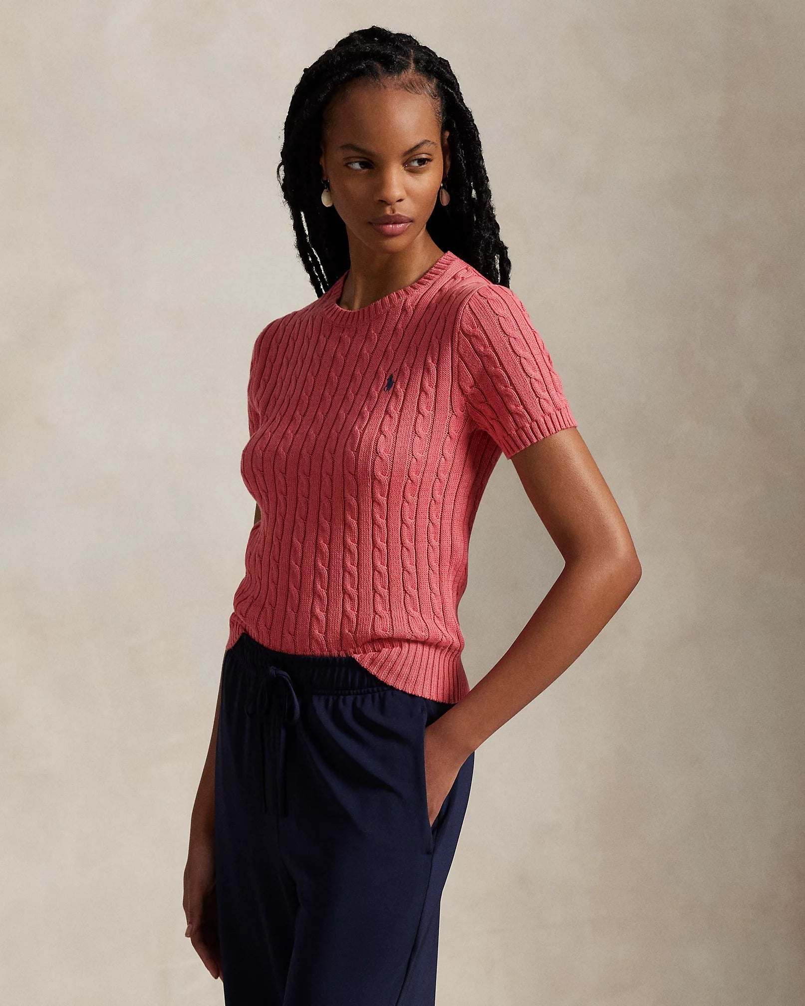 Ralph Lauren Sweater | Short-sleeved cable-knit sweater