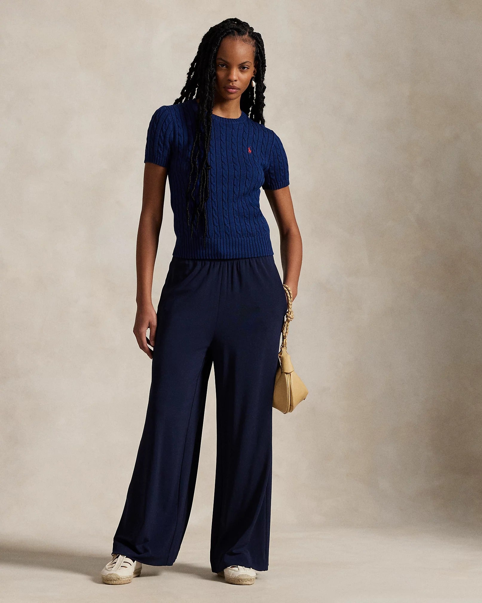 Ralph Lauren Sweater | Short-sleeved cable-knit sweater 